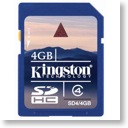Kingston 4 GB Class 4 SDHC Flash Memory Card SD4/4GB